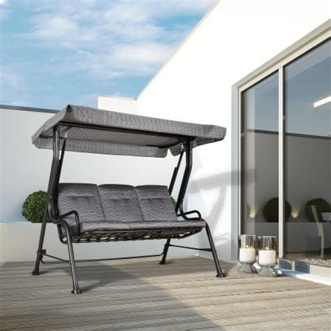 Outsunny Outdoor 3 Person Metal Porch Swing Chair Bench 1 Unit Ralphs