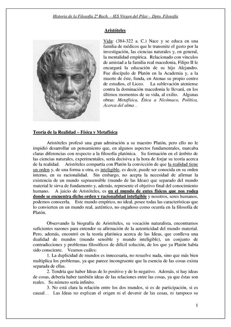 Aristóteles apuntes y textos para comentar Aristóteles Vida 384