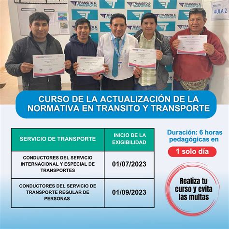 Curso De Actualizaci N De La Normativa De Transporte Y Tr Nsito