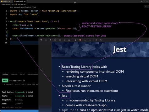 Reactjs Testing Library React Vs Jest Stack Overflow