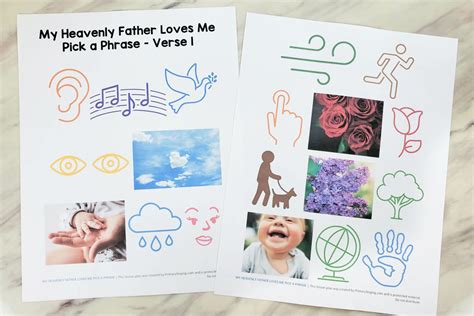 My Heavenly Father Loves Me Pick A Picture Phrase Primary Singing