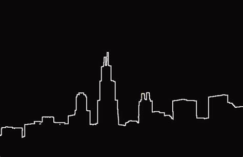 Chicago Skyline Outline Drawing : Chicago Skyline Clip Outline Drawing Clipartmag Clipground ...