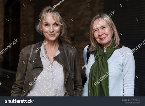 Two Friends Mature Women Posing Looking Stock Photo Shutterstock