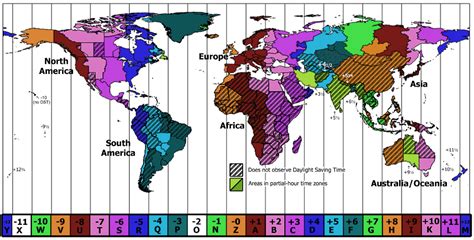 World Time Zone Map Time Zones Of All Countries World Time Zones Images