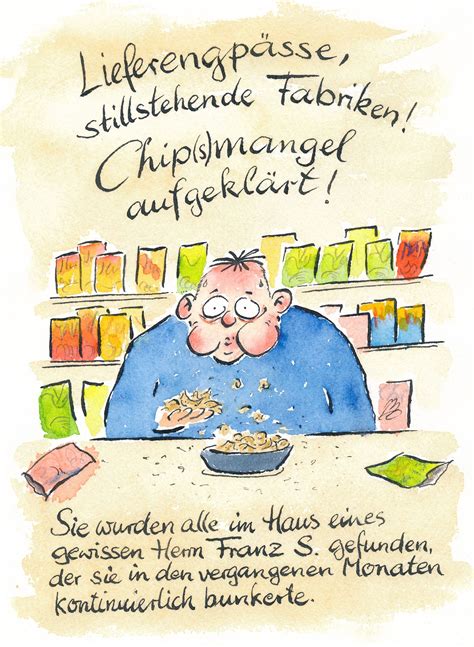 Chipmangel Karikatur Fr Nkische Zeitung Matthias Ose