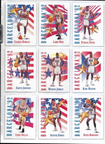 Skybox Usa Olympic Dream Team Set Cards Jordan Magic Bird