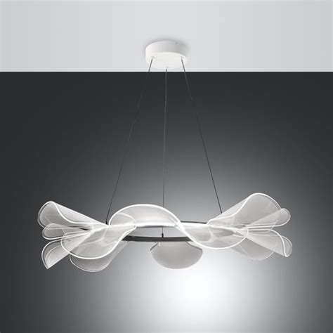 FABAS LUCE Sylvie LED Pendant Light Round White 3626 45 102 REUTER