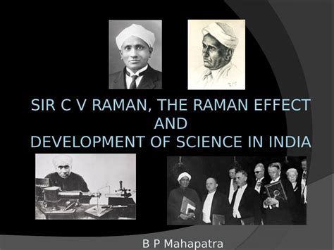 (PDF) SIR C V RAMAN, THE RAMAN EFFECT AND DEVELOPMENT OF SCIENCE IN INDIA