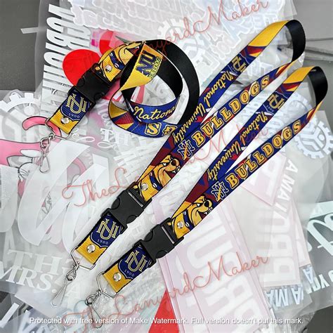 Nu National University Bulldogs Nu Bulldogs Design Id Lace Lanyard Lp