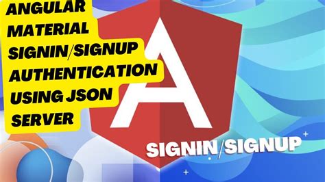 Angular Login Signup Authentication Using Json Server Form