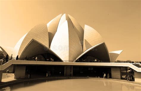 Lotus Temple Located In Delhi India Editorial Stock Image Image Of