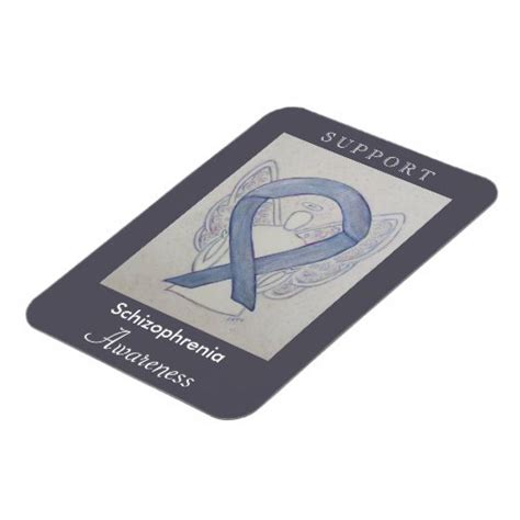 Schizophrenia Awareness Ribbon Angel Custom Magnet Zazzle