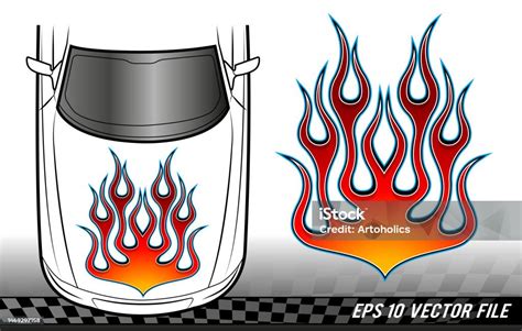 Speed Flame Sports Car Decal Vinyl Sticker Racing Car Tribal Fire ...