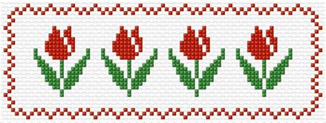 Cross Stitch Tulip Pattern Free Counted International Union Hub