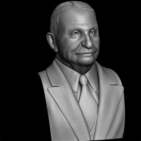 Archivo Stl Ludwig Von Mises Escultura En 3d・plan Imprimible En 3d Para