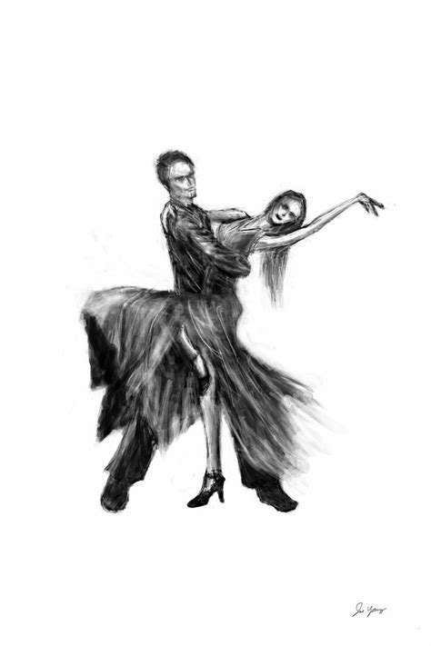 Ballroom Dance Drawings Dancing Drawings Dance Art Original Art
