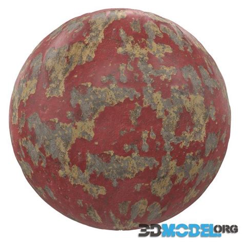 Pbr Texture Red Painted Concrete 01