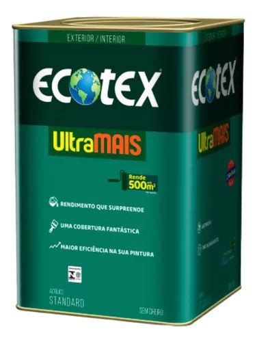 Tinta Acr Lica Ecotex Lts Branco Neve Standart Int Ext Frete Gr Tis