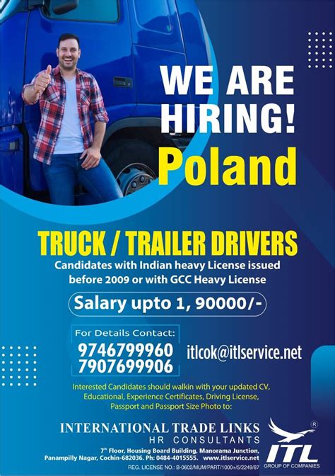 Truck Trailer Driver Jobs In Poland For Indian