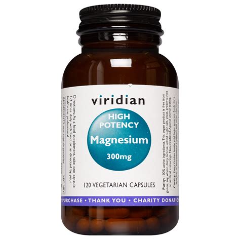 Viridian High Potency Magnesium 300mg 120 Vegicaps