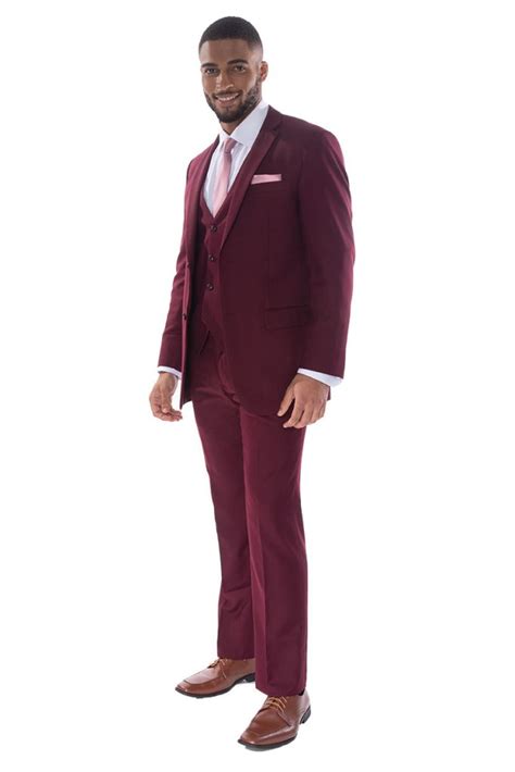 David Major Burgundy Suit Russo Tux Dresses Limousine