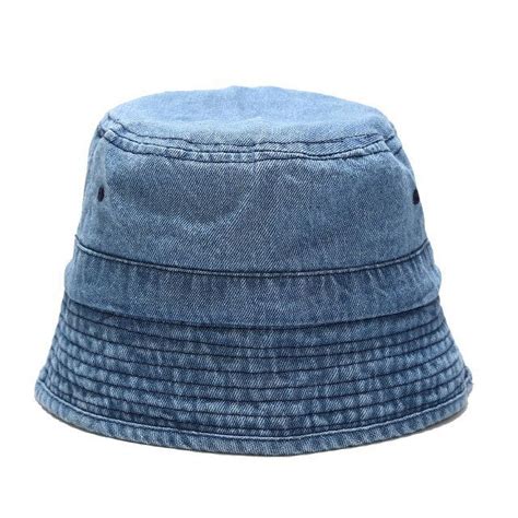 Cocopeaunt New Foldable Fisherman Hat Washed Denim Bucket Hats Fashion