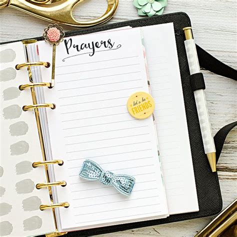 Personal Planner Insert Printable Prayers Planner Inserts Printable