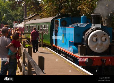 The Thomas the tank engine steam train at Bressingham museum in Norfolk ...