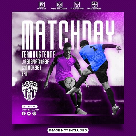 Premium Psd Matchday Football Poster Template