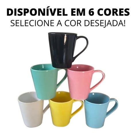 Kit Canecas Caneca Tulipa Lisa Xicaras Porcelana Elo