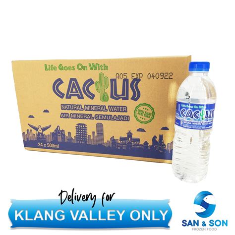cactus mineral water ml   botols  carton san  son frozen