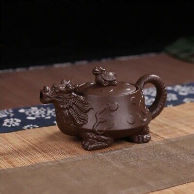 Chinese Yixing Zisha Clay Pottery Teapot Dragon Turtle Shape Clay Pot