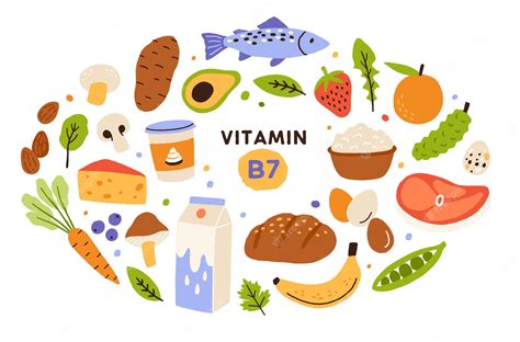Colección de fuente de vitamina b7. alimentos que contienen biotina ...