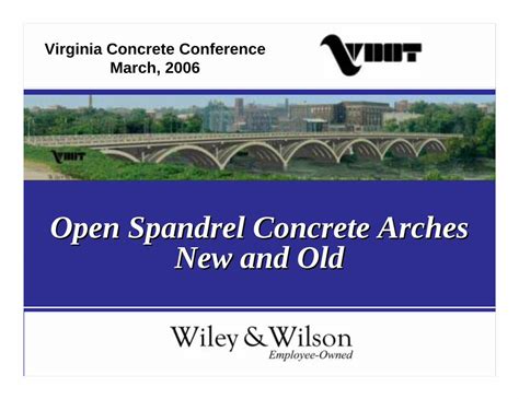 Pdf Open Spandrel Concrete Arches New And Old · Open Spandrel