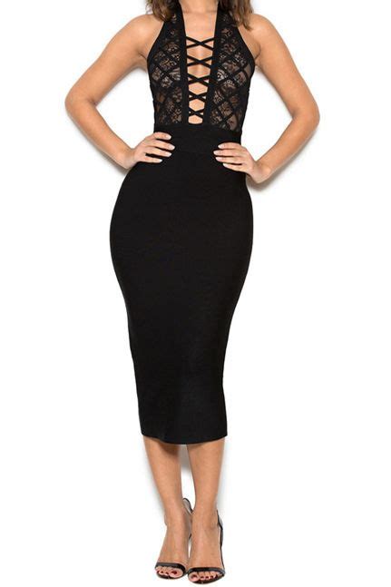 Pin On Lace Bandage Dress