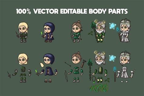 Free 2D Fantasy Elf Warrior Character Sprites - CraftPix.net