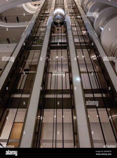 Elevator Capsule In The Museum Of The Future Dubai Uae Stock Photo