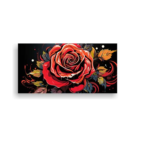 Ripley CUADRO MODERNO HOGAR DECO DISEÑO ROSA ESTILO GRAFFITI FLOWER P