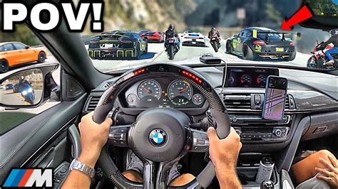 30 Minutes Of Chasing Supercar Drivers In A Straight Piped Bmw M4 F82 [loud Exhaust Pov] Youtube