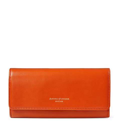 Womens Aspinal Of London Orange Leather London Purse Harrods {countrycode}