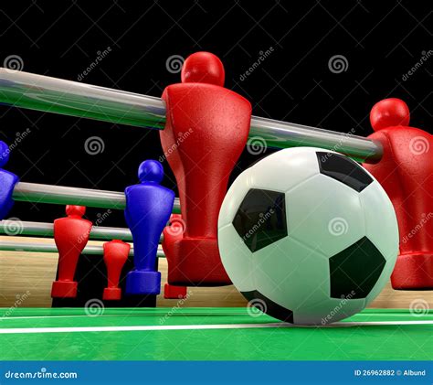 Close Up Da Tabela De Foosball Ilustra O Stock Ilustra O De Jogo