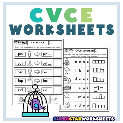 Cvce Words Worksheets Superstar Worksheets