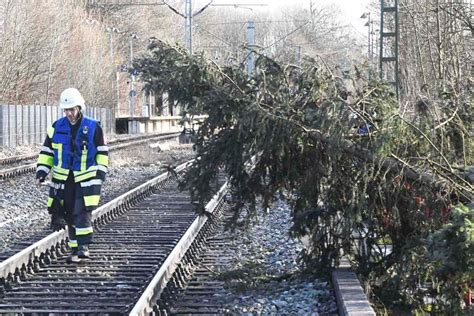 Fotos Baum St Rzt Auf Bahnstrecke Bei Sauerlach