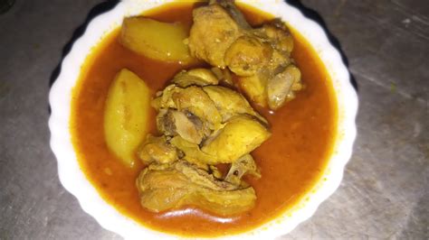 Bengali Style Chicken Aloo Jhal Ll Chicken Curry Recipe With Potato Ll