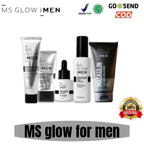 Ms Glow For Men Original Msglow Ori Paket Wajah Pria Acne Ms Glow For