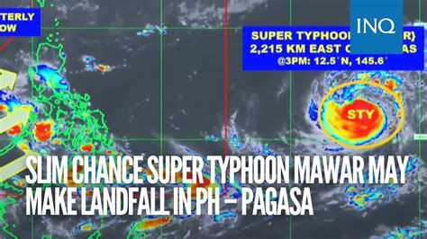 Slim Chance Super Typhoon Mawar May Make Landfall In PH Pagasa YouTube