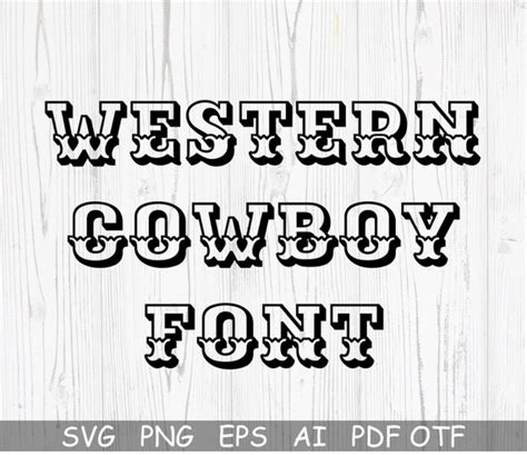 Western Font Svg Cowboy Font Svg Alphabet Font Svg Rodeo Etsy Canada