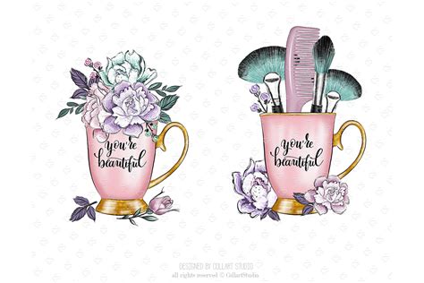 Spa Relax Pamper Clip Art Makeup Illustrations Me Time