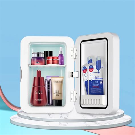 8l Refrigerator For Cosmetics Cute Mini Skincare Fridge 110v For Home Car Led Mirror Makeup