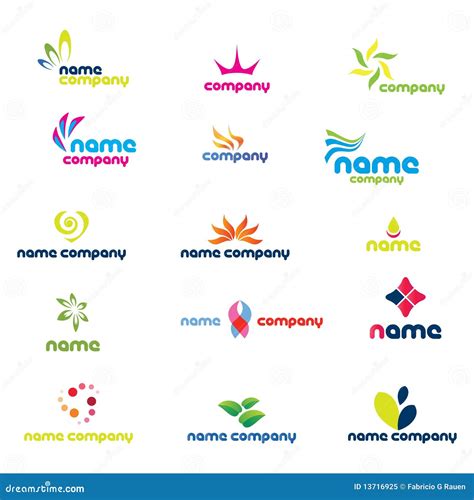 Modern Company Logos Stock Vector Illustration Of Business 13716925